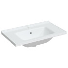 Évier salle de bain blanc 81x48x19,5 cm rectangulaire céramique