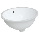 Évier de salle de bain blanc 47x39x21 cm ovale céramique