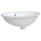 Évier de salle de bain blanc 56x41x20 cm ovale céramique