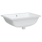 Évier salle de bain blanc rectangulaire céramique