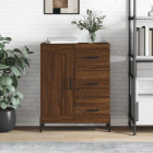 Buffet chêne marron 69,5x34x90 cm bois d'ingénierie