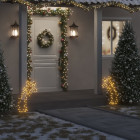  Décoration lumineuse météore de Noël avec piquets 80 LED 62 cm