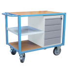 Servante d'atelier équipée 1 bloc tiroirs et 1/2 plateau tôle 500 kg - 880002989