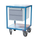 Servante atelier 2 plateaux bois 600 x 600 mm 400 kg - 880010599