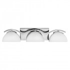 Applique verve, chrome poli, verre opale, 3 led