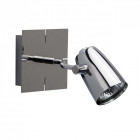 Spot chromé techno 1 ampoule 20 cm