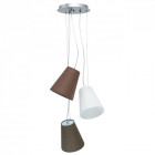 Suspension chromée elegance 3 ampoules 135 cm