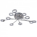Plafonnier argenté techno 10 ampoules 21 cm