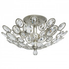 Plafonnier argenté crystal 3 ampoules 24 cm