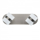 Spot argenté techno 2 ampoules 13.5 cm