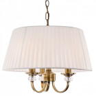 Suspension 3 ampoules langham, laiton antique, avec abat-jour Suspension 3 ampoules langham, laiton antique, avec abat-jour