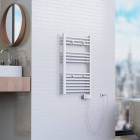 Radiateur de salle de bain avec minuterie blanc 80x50x15 cm