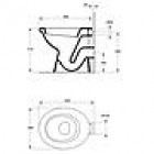 Cuvette wc indépendante esculape en porcelaine vitrifiée sortie horizontale ø 102mm blanc