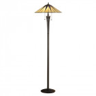 Lampadaire 2 ampoules dark star, verre et résine