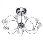 Suspension chromée megapolis 12 ampoules 33 cm