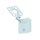 Applique led adjustable wall 14 cm, blanc, chrome