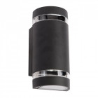 Applique d'extérieur noire street 2 ampoules 11 cm