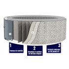 Spa gonflable décor rattan - 6 personnes - gonflage en 5 minutes