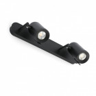 Aplique murale noire orleans 2 ampoules