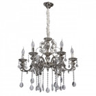 Suspension argentée classic 6 ampoules 100 cm