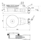 Bonde de douche Ø90mm abs extra plate (ht40mm) slim