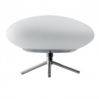 Lampe de table chromée techno 1 ampoule 18 cm