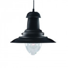 Suspension 1 ampoule fisherman, en verre, noir