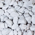 Galet marbre blanc carrare 60-100 mm - sac 20 kg (0,16m²)