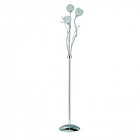 Lampadaire bellis ii, en chrome et verre