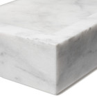 Vasque à poser rectangulaire en véritable marbre blanc 120x45x10 cm