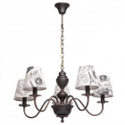 Chandelier noir country 5 ampoules 85 cm