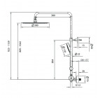 Colonne de douche thermostatique 925 - 1159 mm ajustable laiton chromé 