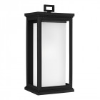 Lanterne rosco, 46.1 cm, noire, verre opale, ip44