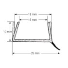 Joint de plinthe prunier - translucide - 2.6 m - rcp1619