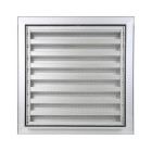 Grille murale à encastrer RENSON F1 anodisé argent moustiquaire inox - 400 x 200 mm - 41142