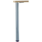Pied de table extensible MANART - 710 à 1100 mm - Ø 60 mm - acier satiné - 20SATINE