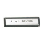 Porte étiquette SOCONA - 93 x 26 mm - noir fileté argent - PA