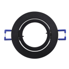 Support de spot rond noir orientable gu10/gu5.3 ip20