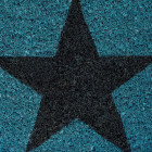 Paillasson tapis de sol porte d’entrée essuie-pieds étoiles fibres de coco bleu 