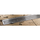 Grille perforée avec cadre KERDI LINE B pour caniveau de douche à l italienne - Hauteur : 19 mm - Longueur 60 cm
