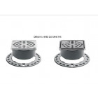 Kit grille/cadre avec rallonge de cadre et excentrique sans siphon KERDI DRAIN - Kit grille/cadre en inox design 1 - 10 x 10 cm - avec vis