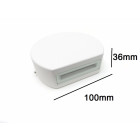 Applique murale led b36 3w ip44 blanc - couleur eclairage : blanc neutre 4000k - 5500k