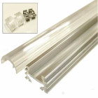 Profilé aluminium 1m couvercle transparent