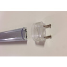 Profilé aluminium 1m couvercle transparent