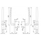 Ensemble pour coulissant levant new york double int./ext. À cylindre hoppe ép.75/80 aspect inox f9 c10x128 - 11640169
