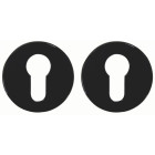 Paire rosace serrure S80 NORMBAU - Cylindre profilé - Noir 16 - 247120