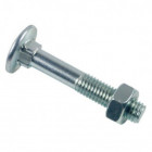 Boulon poêlier lennie tête ronde large - ø8x30 - boite de 100 - brl0803002b