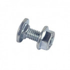 Boulon lennie tête ronde collet carré trcc - zingué blanc - ø7x55 - boite de 100 - btrcc0705502b