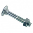 Boulon lennie tête ronde collet carré trcc - zingué blanc - ø8x120 - boite de 50 - btrcc0812002b