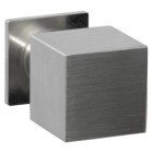 Bouton de meuble carré DIDHEYA - sur pied - Ø20 mm - inox massif brossé - I-426/34120